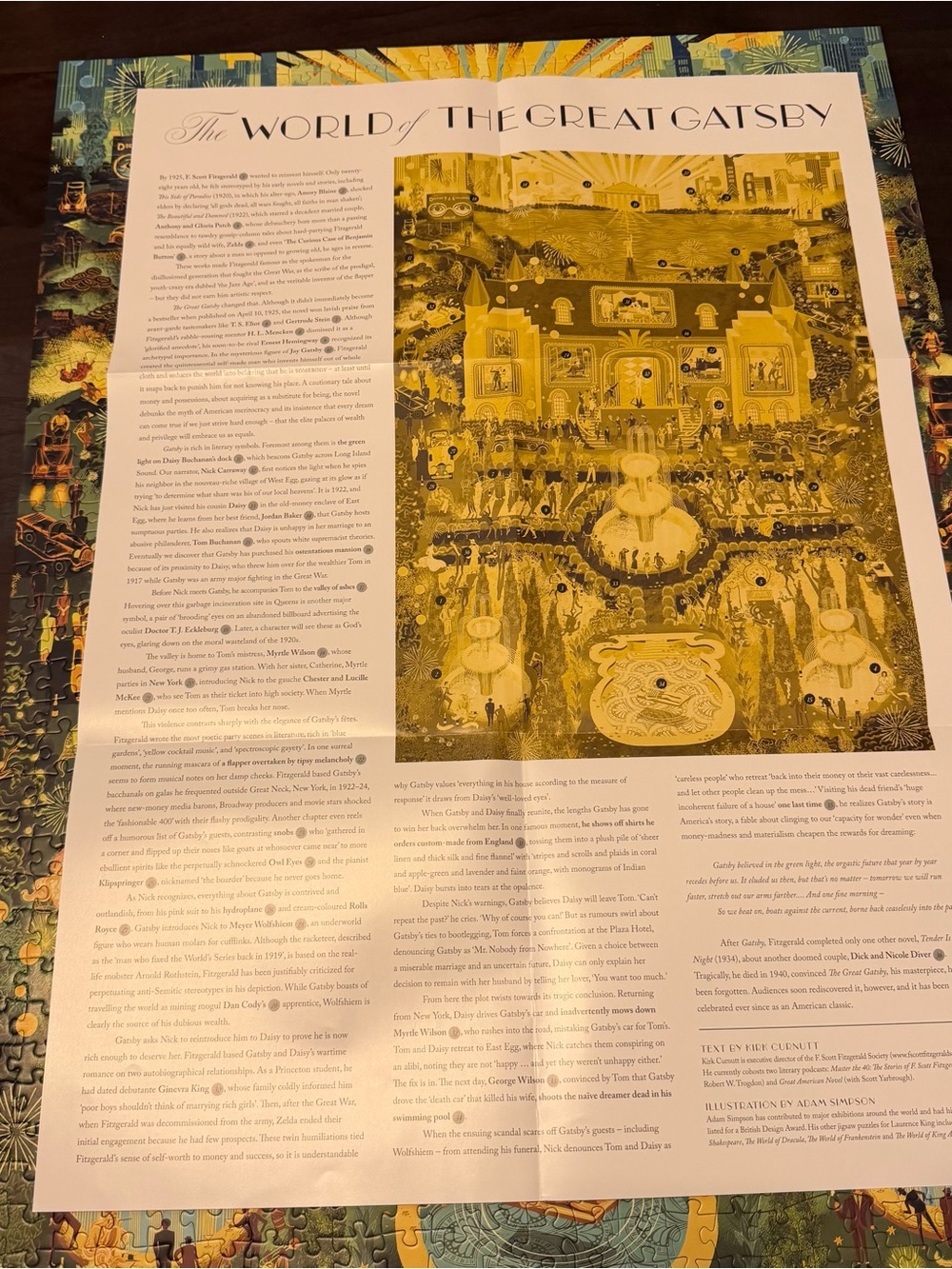 The World of The Great Gatsby 1000 Pieces Puzzle Adam Simpson Laurence King - Picture 12 of 12